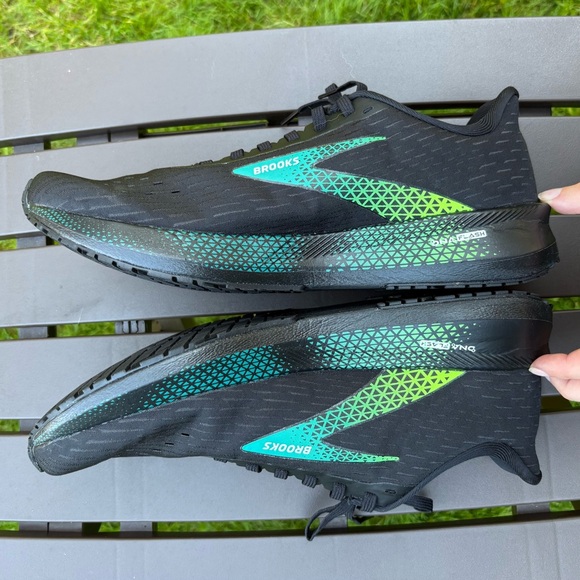 Brooks Hyperion Tempo Speed Running Shoes Black/Kayak Blue/Green Gecko Men’s 9 main image 9